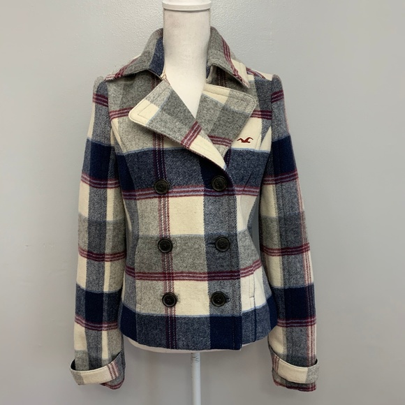 hollister plaid coat